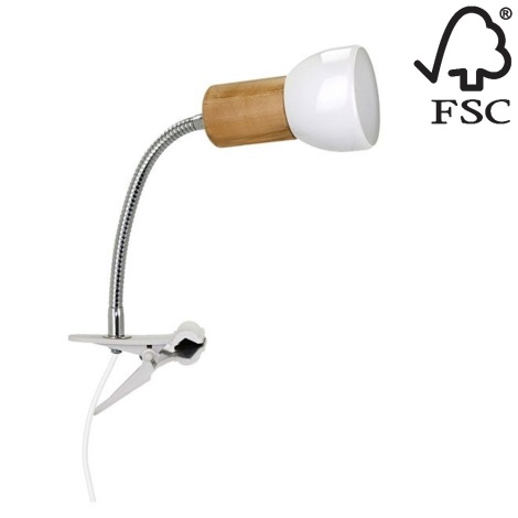 Lampe med klemme SVENDA 1xE27/60W/230V - FSC-certificeret