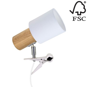 Lampe med klemme TREEHOUSE 1xE27/25W/230V - FSC-certificeret