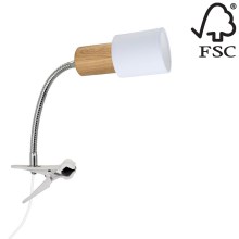 Lampe med klemme TREEHOUSE 1xE27/25W/230V - FSC-certificeret