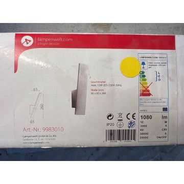 Lampenwelt - LED væglampe ISSA LED/12W/230V