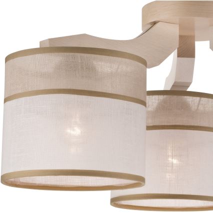 Reserveskærm til pendel, bordlampe og væglampe ANDREA E27 diameter 16 cm beige/grå