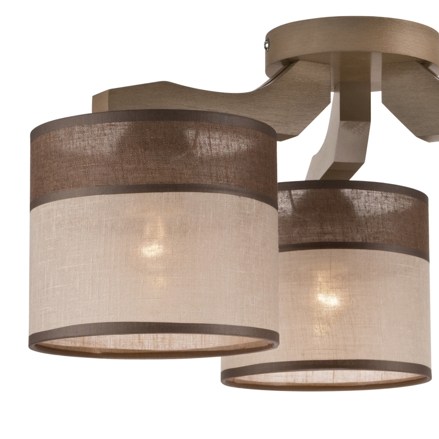 Reserveskærm til pendel, gulvlampe og væglampe ANDREA E27 diameter 16 cm brun/beige