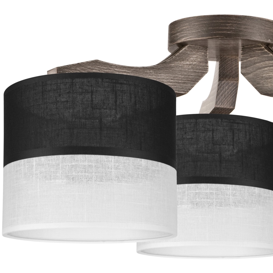 Reserveskærm til pendel, væglampe og bordlampe ANDREA E27 diameter 16 cm sort/hvid