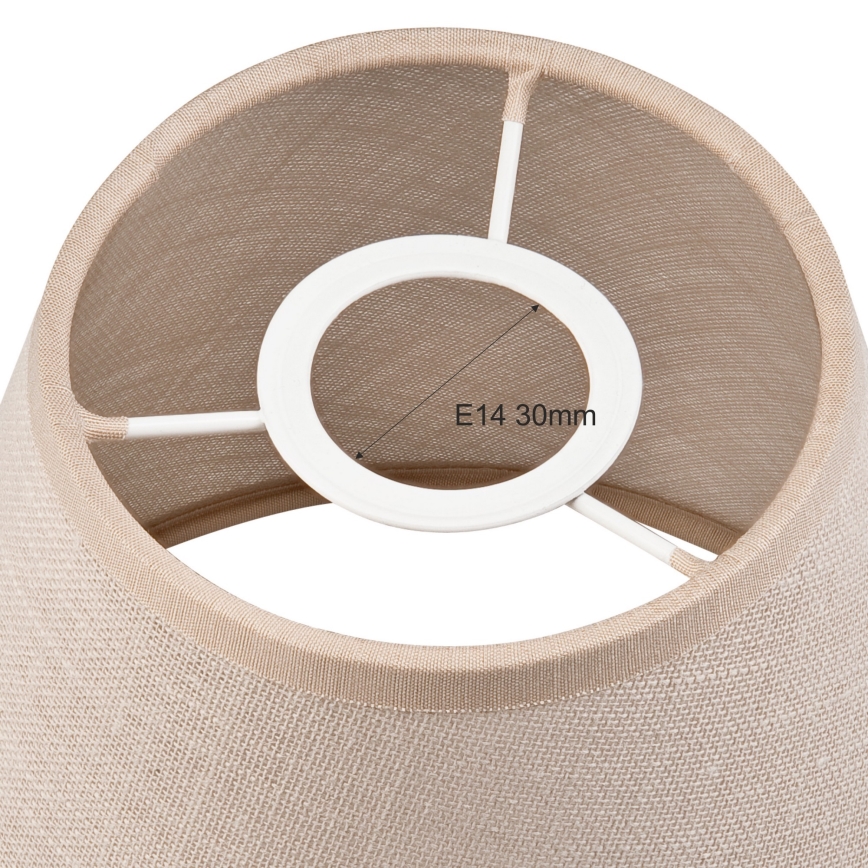 Reserveskærm til pendel og væglampe ANTONIO E14 120x150 mm beige