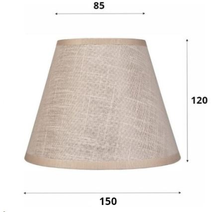Reserveskærm til pendel og væglampe ANTONIO E14 120x150 mm beige
