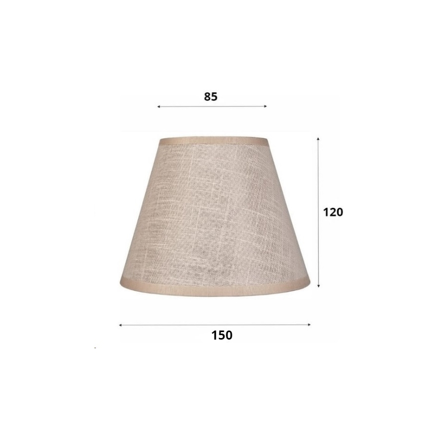 Reserveskærm til pendel og væglampe ANTONIO E14 120x150 mm beige
