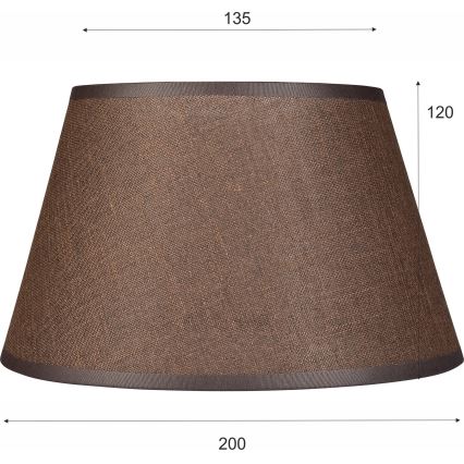 Reserveskærm til pendel og væglampe ANTONIO E14 120x200 mm brun