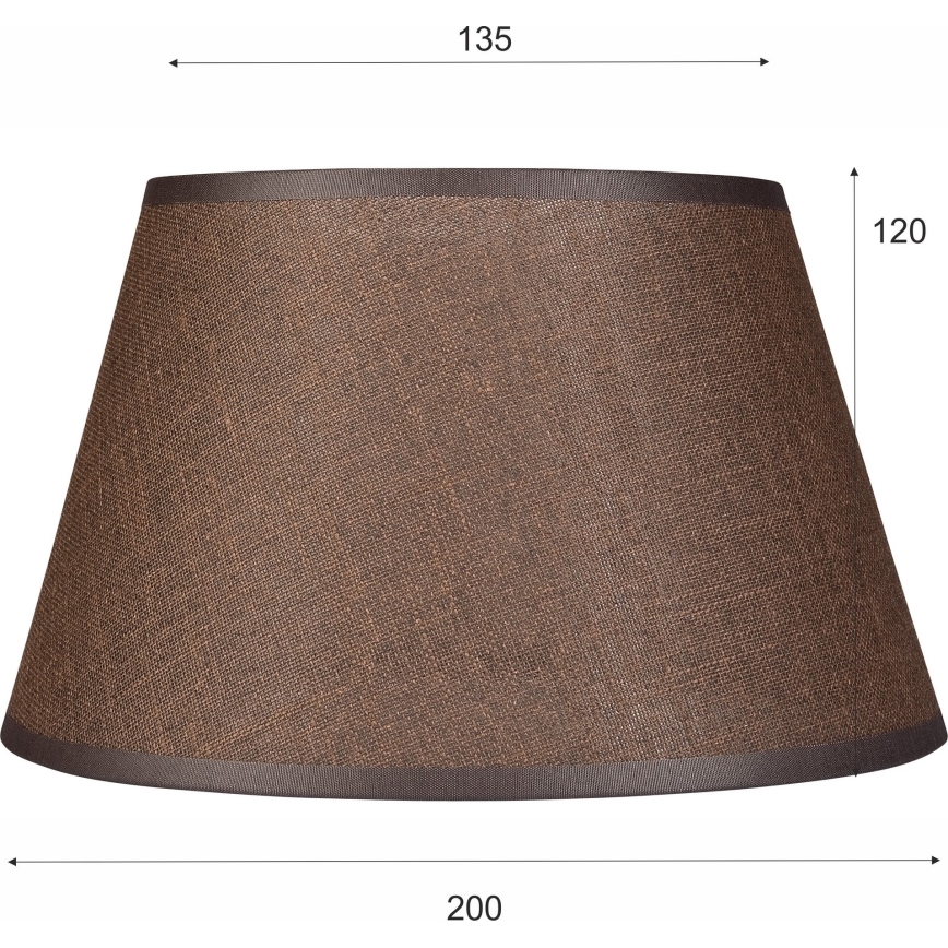 Reserveskærm til pendel og væglampe ANTONIO E14 120x200 mm brun