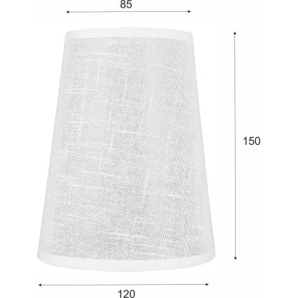 Reserveskærm til pendel og væglampe ANTONIO E14 150x120 mm hvid