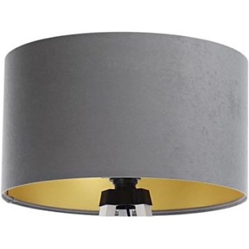 Lampeskærm til gulvlampe STANDART E27 diameter 45 cm grå/guldfarvet