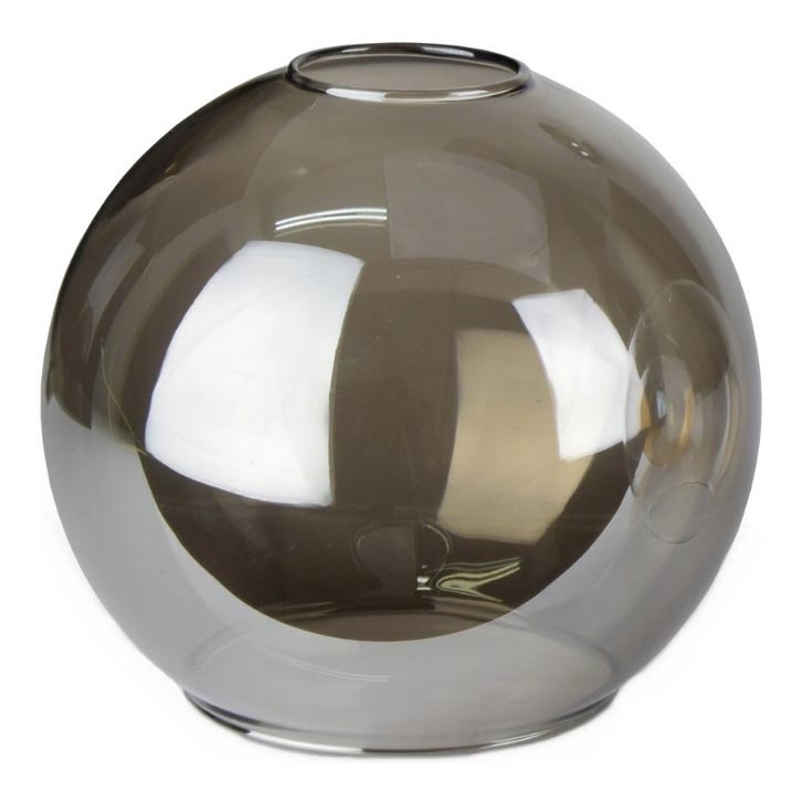 Lampeskærm til pendel LACRIMA SMOKY E27 diameter 15 cm sort røget