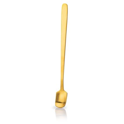 Kop med ske LANA creme/guld