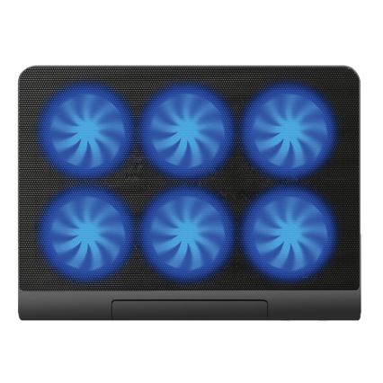Laptop-køler 6x blæser 2xUSB sort