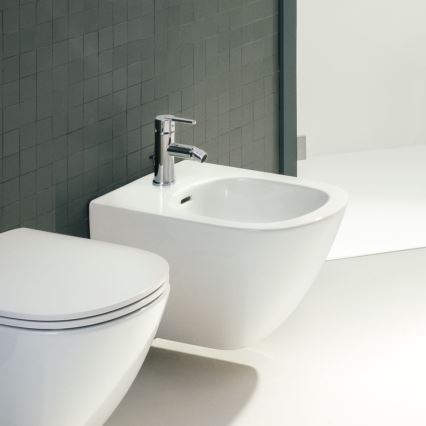 LAUFEN H3410810041141 - Bidethane + afløb m. overløb LUA skinnende krom