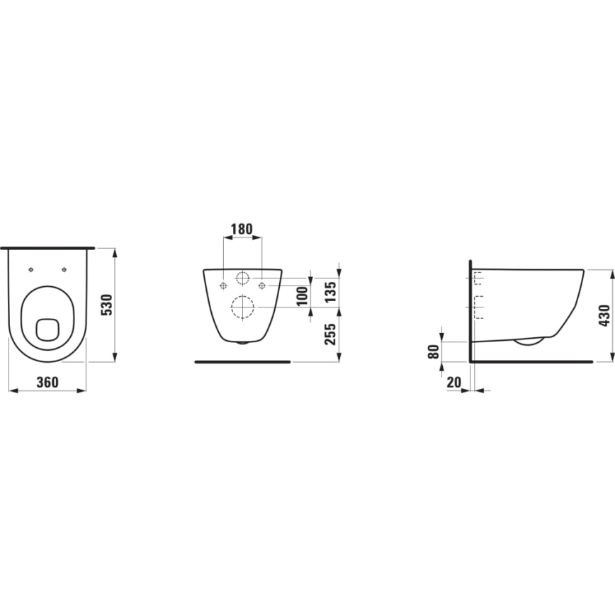LAUFEN H8209590000001 - Væghængt WC PRO keramik/hvid