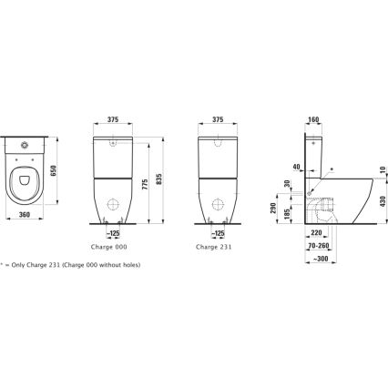LAUFEN H8259624000001 - Toiletkumme PRO keramik/hvid