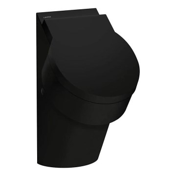 LAUFEN H8402810200001 - Urinal med åbninger til VAL-dæksel, bagtilslutning, bagudløb, keramik/højglans sort