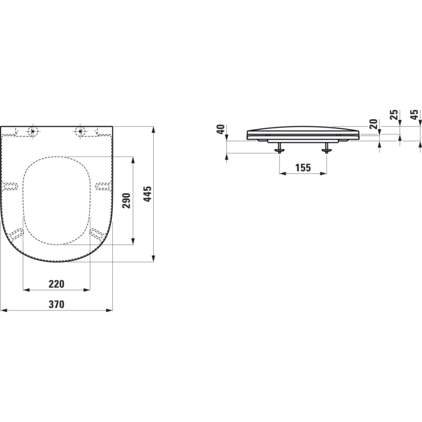 LAUFEN H8910830000001 - Toiletsæde SoftClose LUA duroplast/hvid