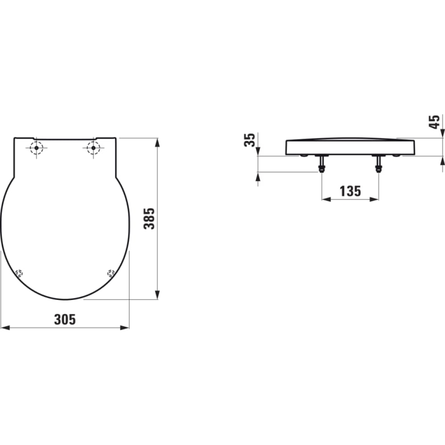 LAUFEN H8942827160001 - Låg til urinal SoftClose VAL i duroplast, mat sort