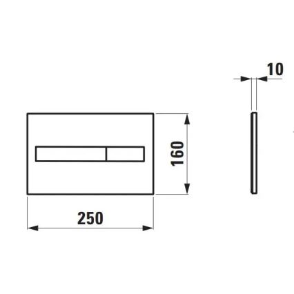 LAUFEN H8956610000001 - Betjeningsplade DUAL LIS hvid