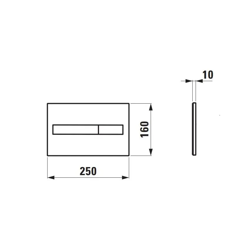 LAUFEN H8956610000001 - Betjeningsplade DUAL LIS hvid