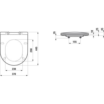 LAUFEN H8989660000001 - Toiletsæde SoftClose PRO duroplast/hvid
