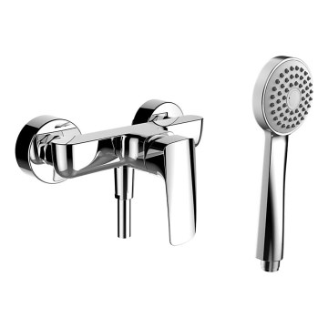 LAUFEN HF500750100600 - Brusesæt med hane LAURIN skinnende krom