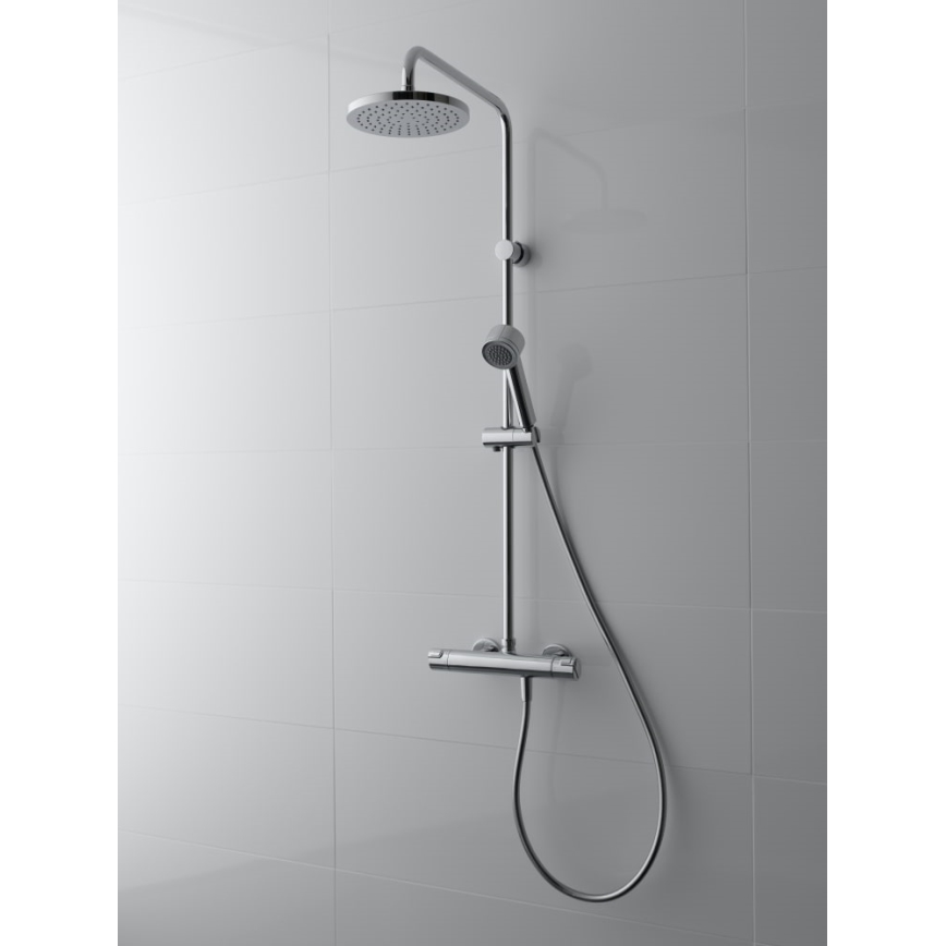 LAUFEN HF500957100600 - Brusesæt med termostathane CITYPRO skinnende krom