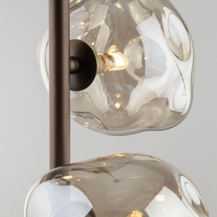 LAVA pendel med wireophæng 3xG9/8W/230V, bronze/røget beige