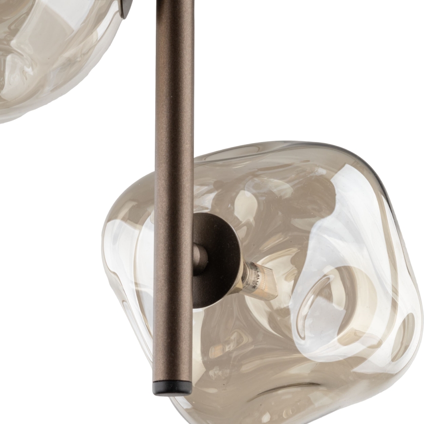LAVA pendel med wireophæng 3xG9/8W/230V, bronze/røget beige