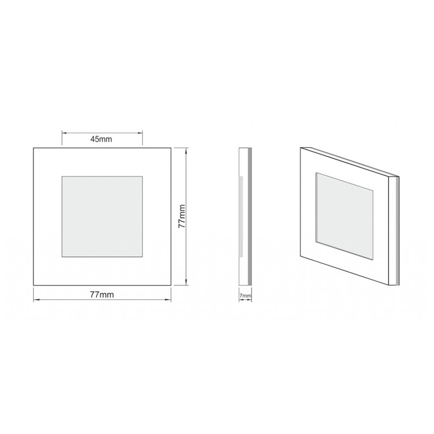 LDST AN-01-B-BC9 - Trappebelysning ANGEL 9xLED/1,2W/230V