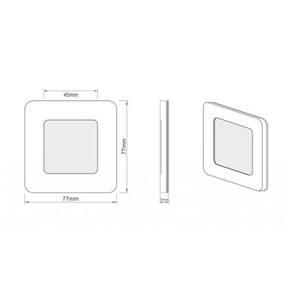 LDST DI-01-B-BZ12 - LED trappelampe DIANA LED/1,2W/230V hvid 6500K