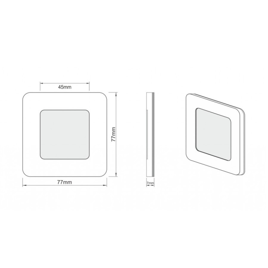 LDST DI-01-B-BZ12 - LED trappelampe DIANA LED/1,2W/230V hvid 6500K