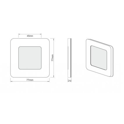 LDST DI-01-SC-BZ9 - LED trappelys DIANA 9xLED/1,2W/230V mat sort 6500K