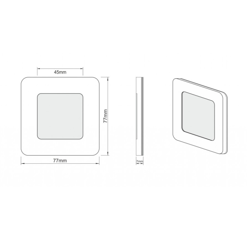 LDST DI-01-SZ-BC9 - LED trappebelysning DIANA 9xLED/1,2W/230V gylden 3500K