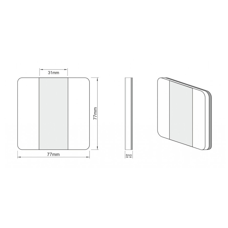LDST DU-01-SC-BC10 - LED trappebelysning DUO mat antik sort 3500K
