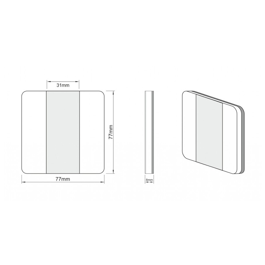 LDST DU-01-SS-BC10 - Trappebelysning DUO 10xLED/1,2W/230V