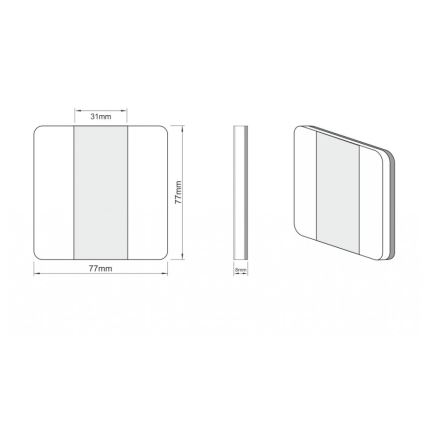 LDST DU-01-SS-BZ10 - LED trappebelysning DUO 10xLED/1,2W/230V mat krom 6500K