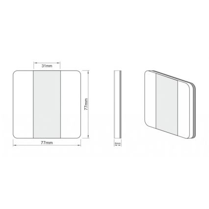 LDST DU-01-SZ-BC10 - Trappebelysning DUO 10xLED/1,2W/230V