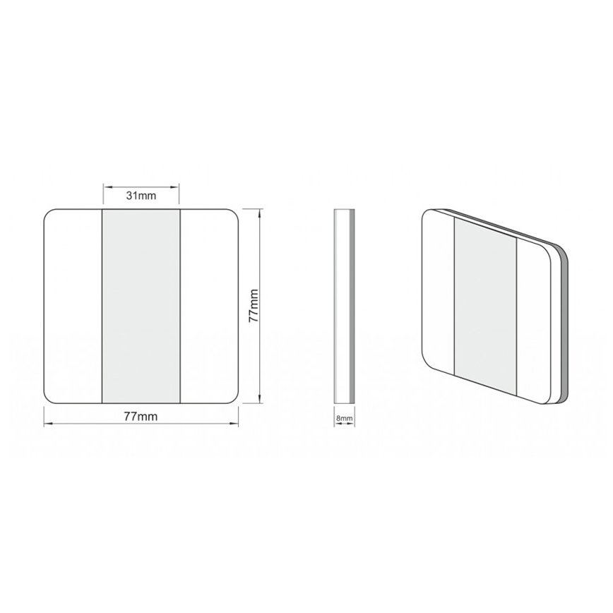 LDST DU-01-SZ-BC10 - Trappebelysning DUO 10xLED/1,2W/230V