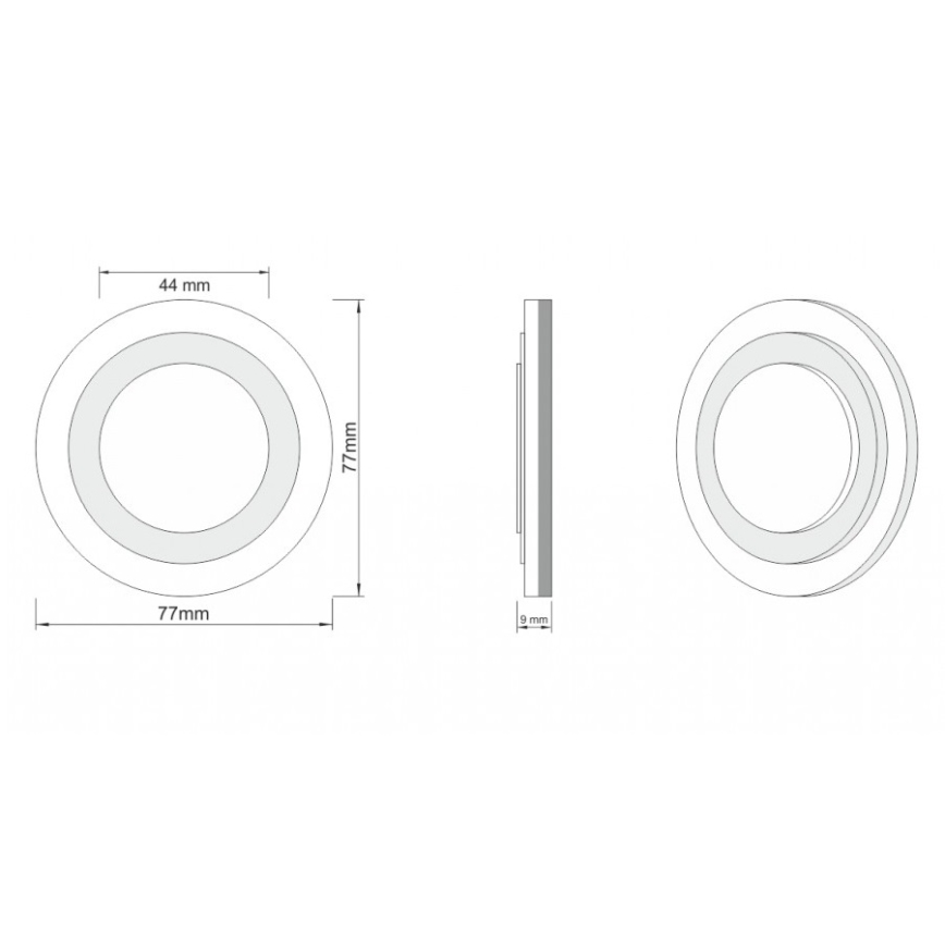 LDST LI-01-CB-BC8 - LED trappebelysning LILI 8xLED/1,2W/230V 3500K