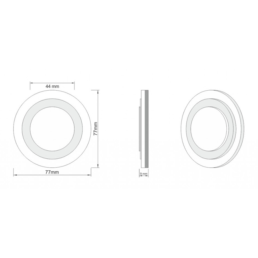 LDST LI-01-SS-BC8 - Trappebelysning LILI 8xLED/1,2W/230V