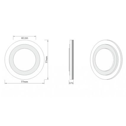 LDST LI-01-SZ-BC8 - LED trappebelysning LILI 8xLED/1,2W/230V gylden 3500K