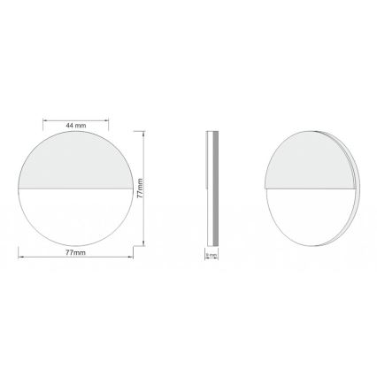 LDST RO-01-CB-BC4 - Trappebelysning ROBIN 4xLED/1,2W/230V