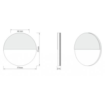 LDST RO-01-SC-BC4 - LED trappebelysning ROBIN 4xLED/1,2W/230V mat antik sort 3500K