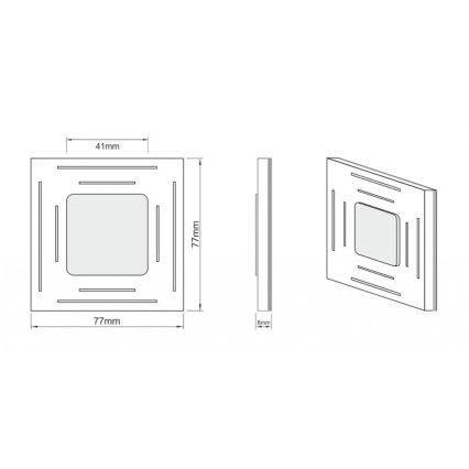 LDST SP-01-SC-BC8 - Trappebelysning SPACE 8xLED/1,2W/230V
