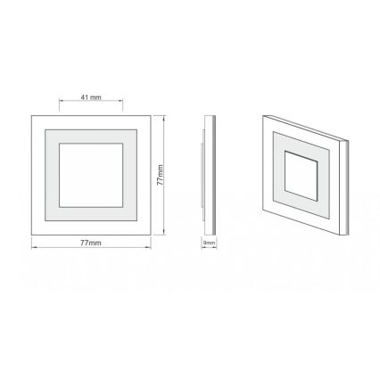 LDST SU-01-SZ-BC8 - LED trappebelysning SUNNY 8xLED/1,2W/230V gylden 3500K
