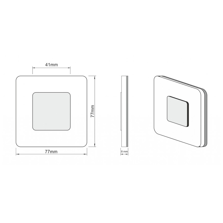 LDST SW-01-B-BC8 - Trappebelysning SWIFT 8xLED/1,2W/230V