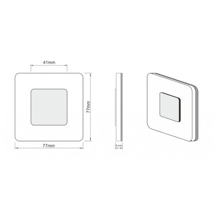 LDST SW-01-CB-BC8 - Trappebelysning SWIFT 8xLED/1,2W/230V