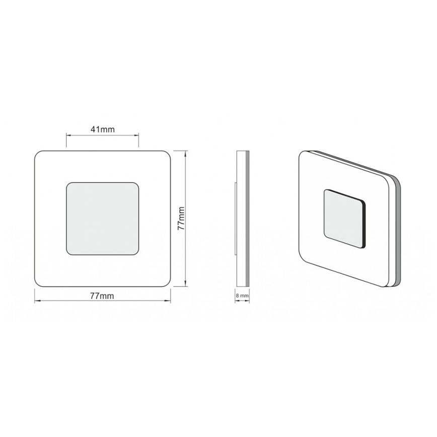 LDST SW-01-CB-BC8 - Trappebelysning SWIFT 8xLED/1,2W/230V